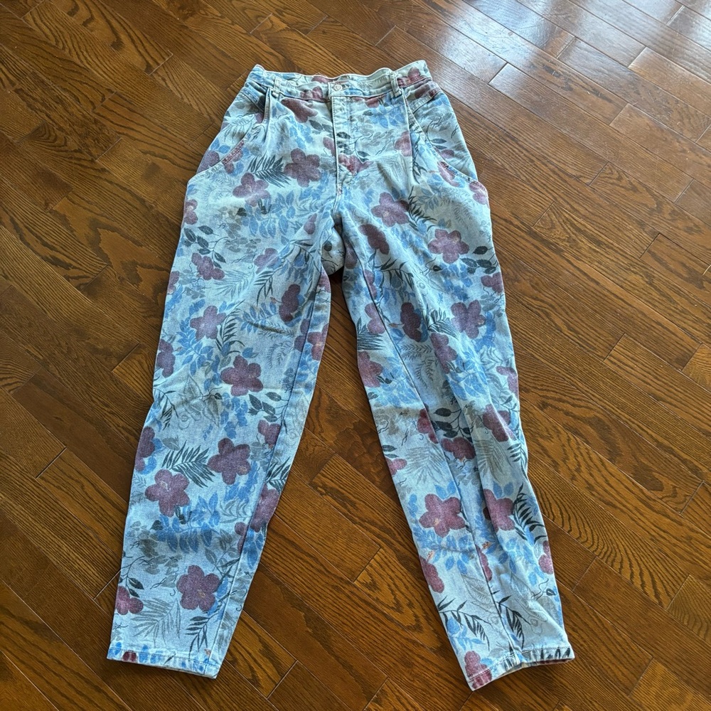 Vintage Floral Patterned Daniel Hechter Jeans